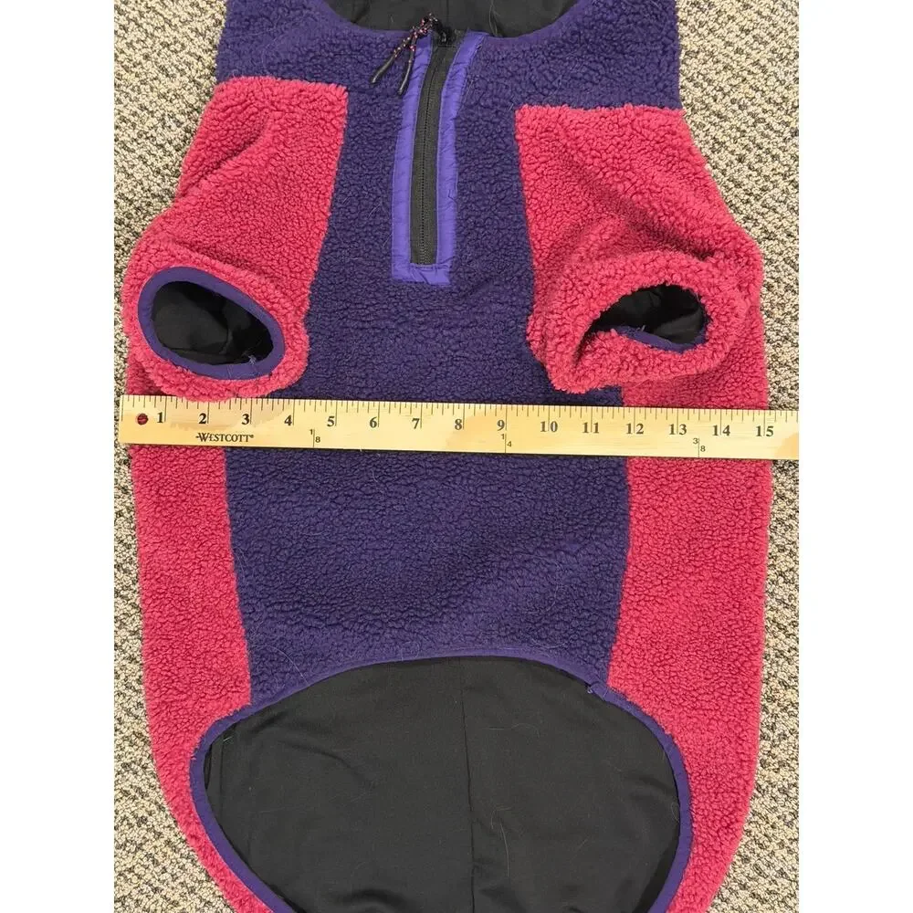 Dog Sherpa Fleece Sweater Hoodie Size 22 Purple Pink Warm Dog Coat Canada Pooch